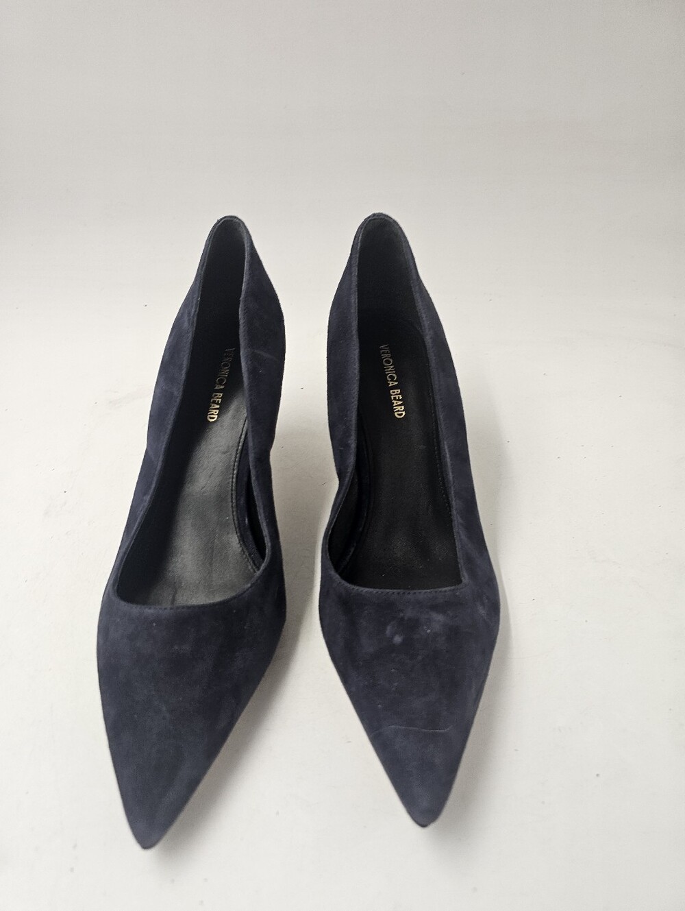 Veronica Beard Rita Navy Blue Suede Pointed Toe Pumps 7.5M NWOB - Picture 3 of 8